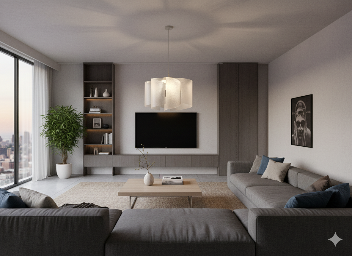 Geometrischer Lampenschirm Modern | Minimalistische Hängelampe für Esstisch & Wohnzimmer | 3D Druck Leuchte  | Geschenk zum Einzug